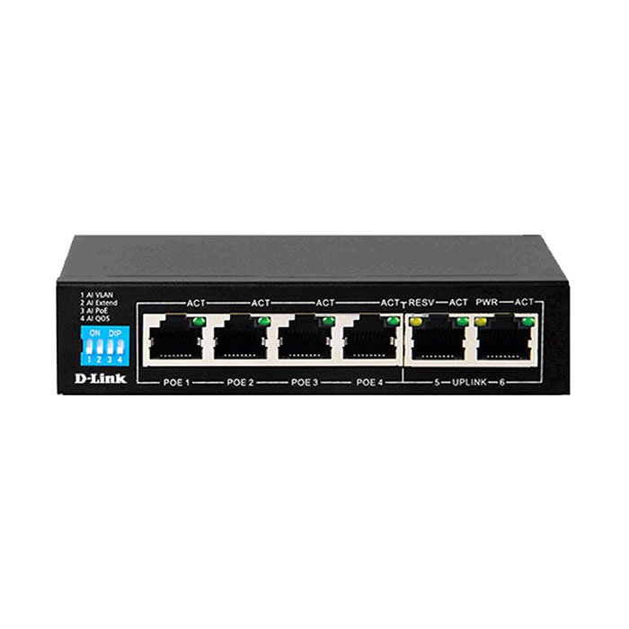 1-D-LINK-DES-F1006P-E6-Port-Unmanaged-PoE-Switch