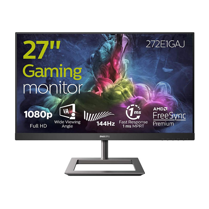 Philips ‎272E1GAJ/89 Gaming Monitor 27 Inch FHD, 144 Hz, 1ms, VA, AMD  FreeSync, Built in Speakers, 1920 x 1080, 350 cd/m², HDMI/DP, Black
