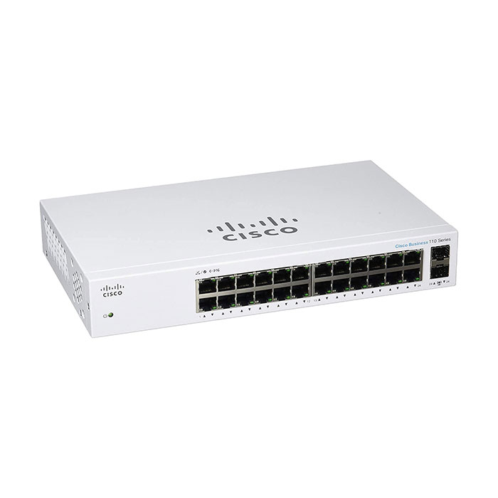 2-Cisco-Business-CBS110-24T-Unmanaged-Switch–24-Port-GE–2x1G-SFP-Shared–Limited-Lifetime-Protection-(CBS110-24T-NA)