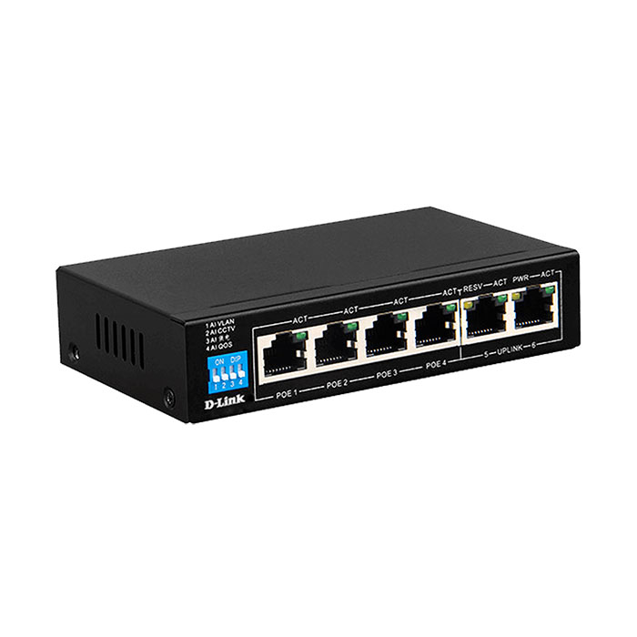 2-D-LINK-DES-F1006P-E6-Port-Unmanaged-PoE-Switch