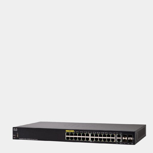 Cisco SG350-28P 28-Port Gigabit PoE Managed Switch – System Max