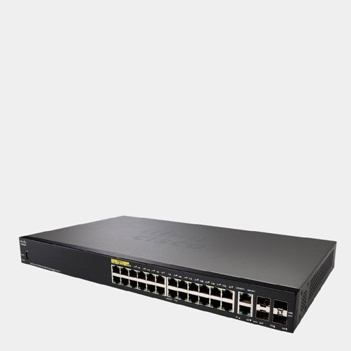 Cisco SG350-28P 28-Port Gigabit PoE Managed Switch – System Max
